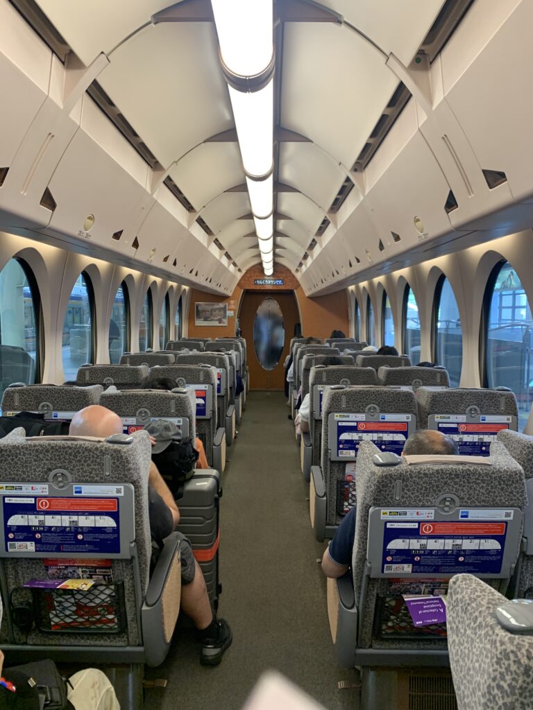 Interior view of Rapi:t limited express train
